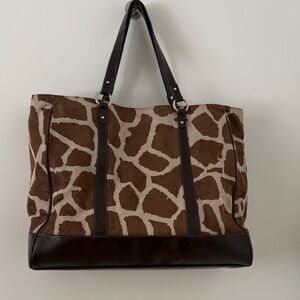 Elle Brown and Cream Tote Bag